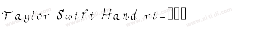 Taylor Swift Hand ri字体转换